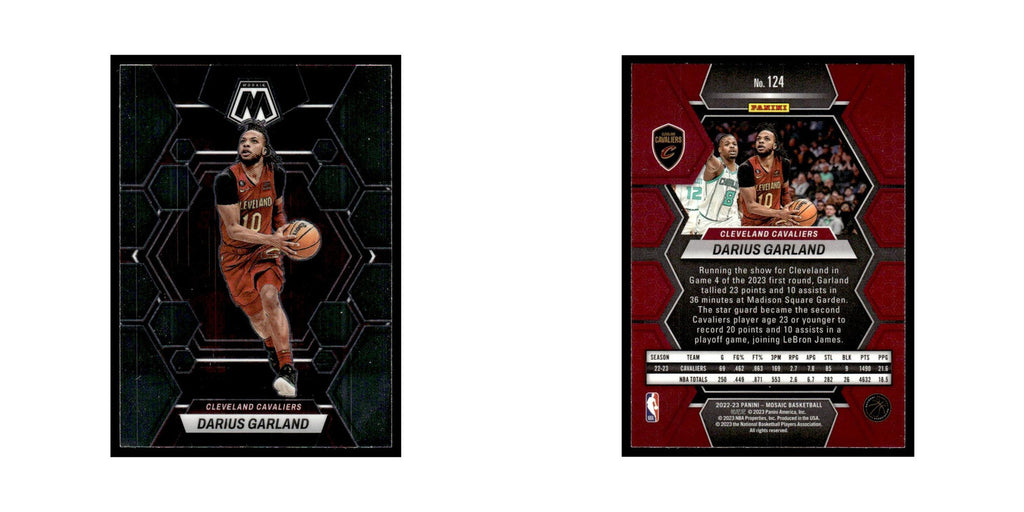 Darius Garland 2022 Panini Mosaic #124 Cleveland Cavaliers Basketball Card NM