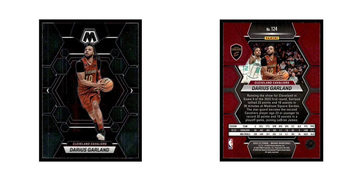 Darius Garland 2022 Panini Mosaic #124 Cleveland Cavaliers Basketball Card NM