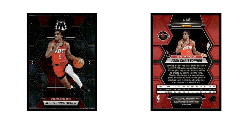 Josh Christopher 2022 Panini Mosaic #146 Houston Rockets Basketball Card NM