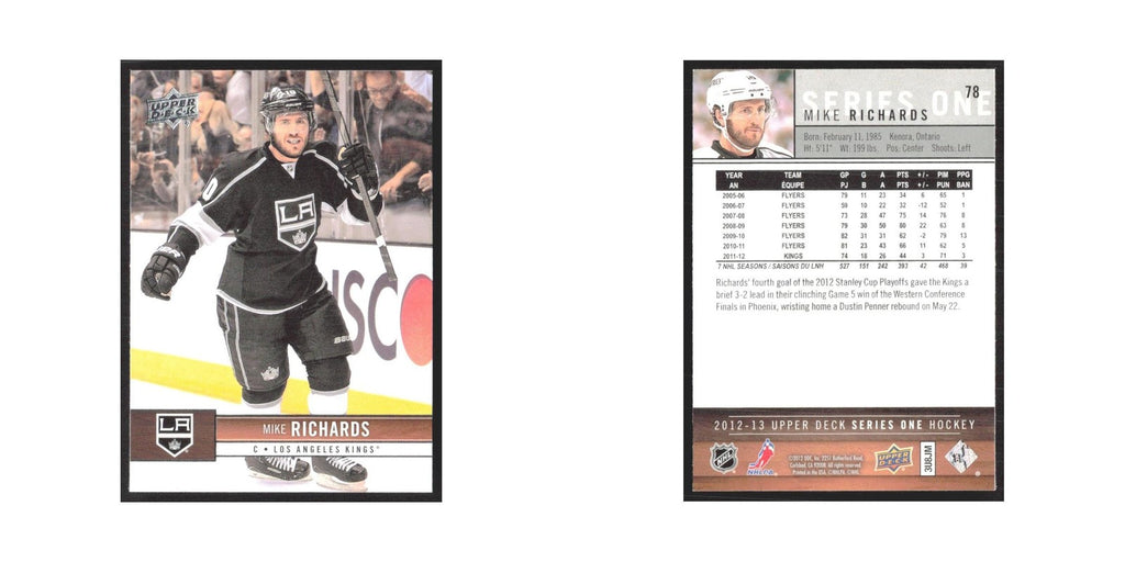 2012 Upper Deck Mike Richards Los Angeles Kings #78