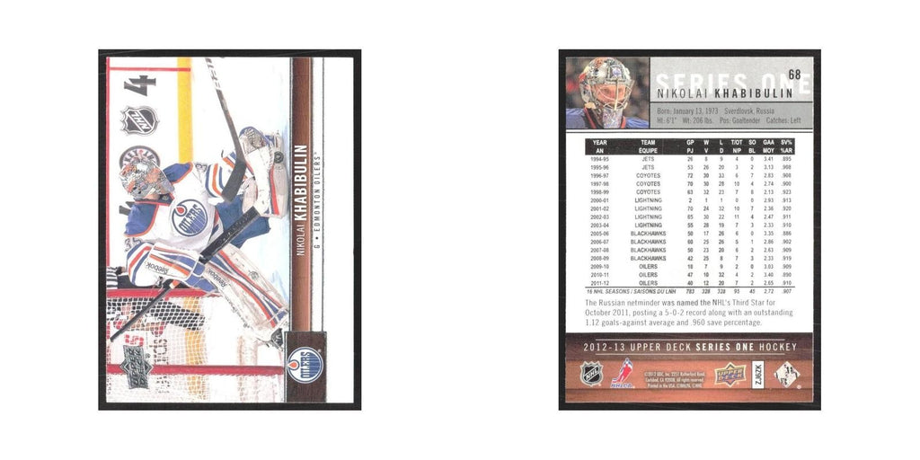 2012 Upper Deck Nikolai Khabibulin Edmonton Oilers #68