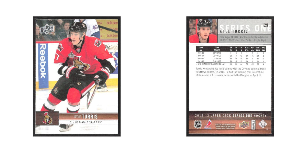 2012 Upper Deck Kyle Turris Ottawa Senators #129