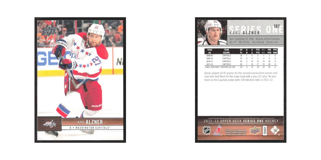 2012 Upper Deck Karl Alzner Washington Capitals #187