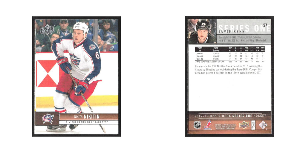 2012 Upper Deck Nikita Nikitin Columbus Blue Jackets #57