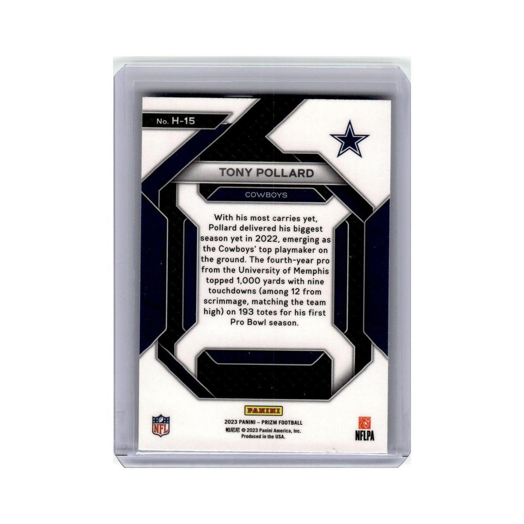 Tony Pollard 2023 Panini Prizm Emergent #H15 Dallas Cowboys Football Card NM