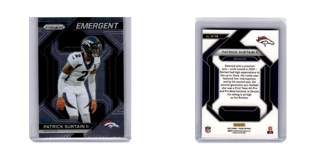 Patrick Surtain II 2023 Panini Prizm Emergent #H19 Denver Broncos NM