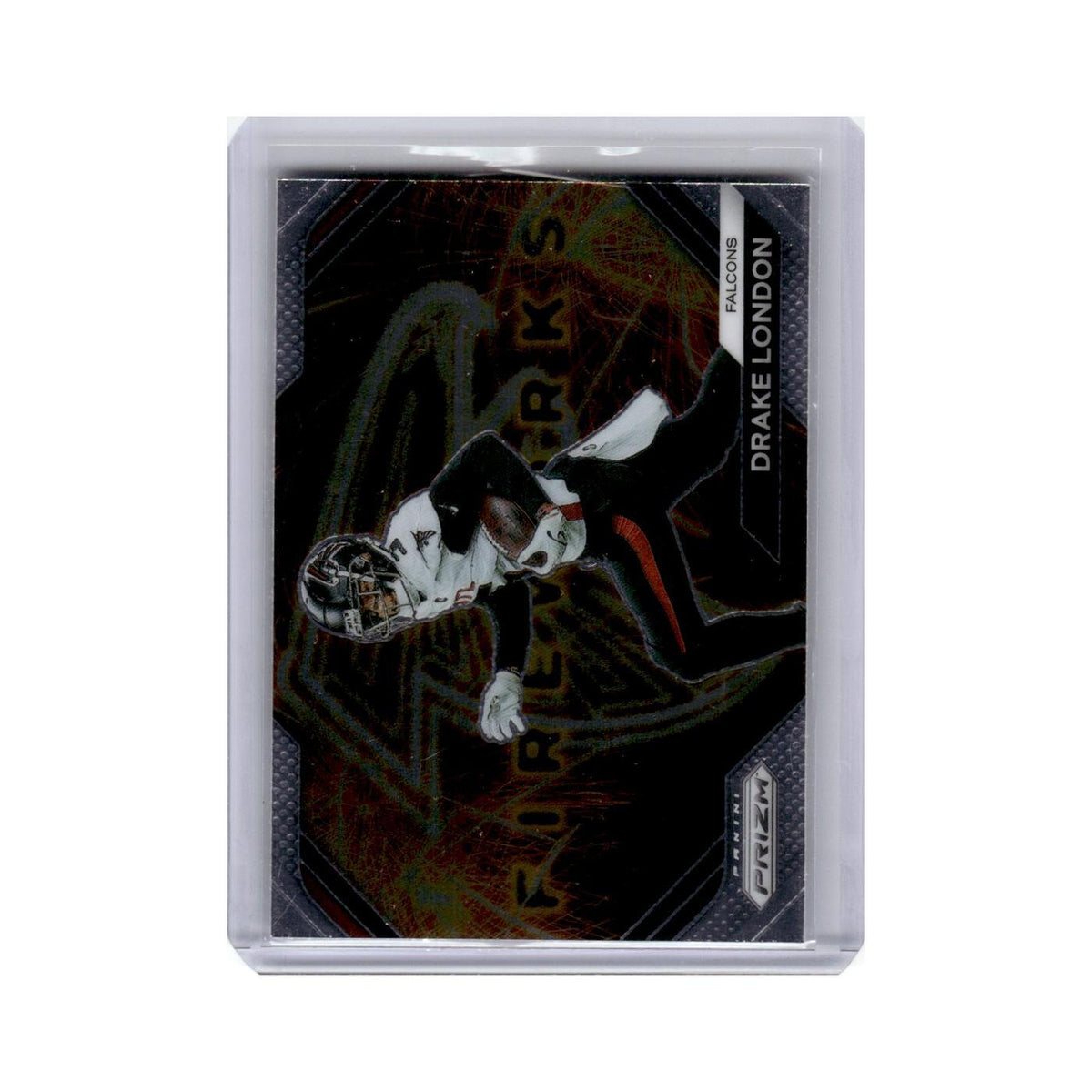Drake London 2023 Panini Prizm Fireworks #F25 Atlanta Falcons Football Card NM