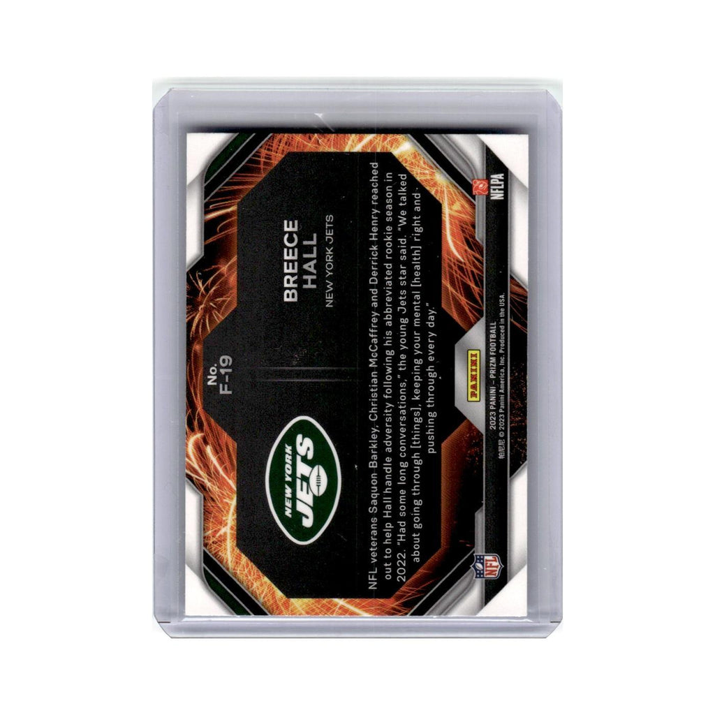 Breece Hall 2023 Panini Prizm Fireworks #F19 New York Jets Football Card NM