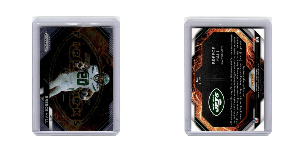 Breece Hall 2023 Panini Prizm Fireworks #F19 New York Jets Football Card NM