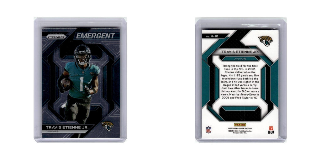 Travis Etienne Jr. 2023 Panini Prizm Emergent #H16 Jacksonville Jaguars NM