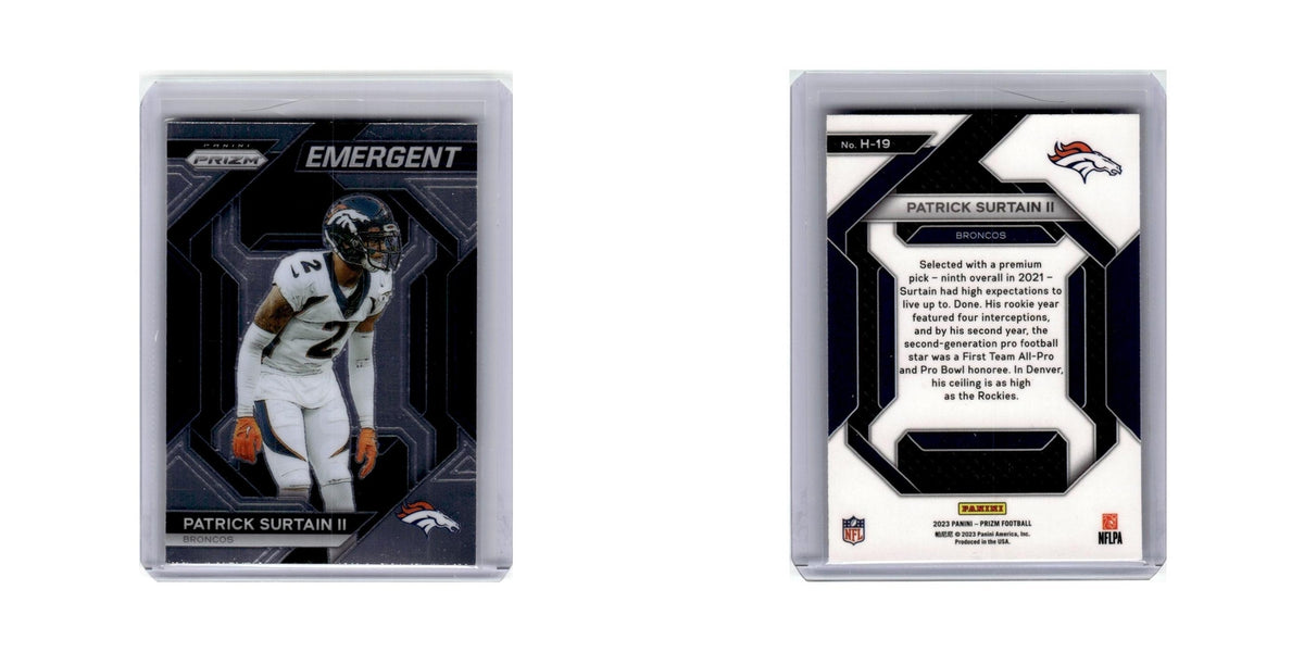 Patrick Surtain II 2023 Panini Prizm Emergent #H19 Denver Broncos NM