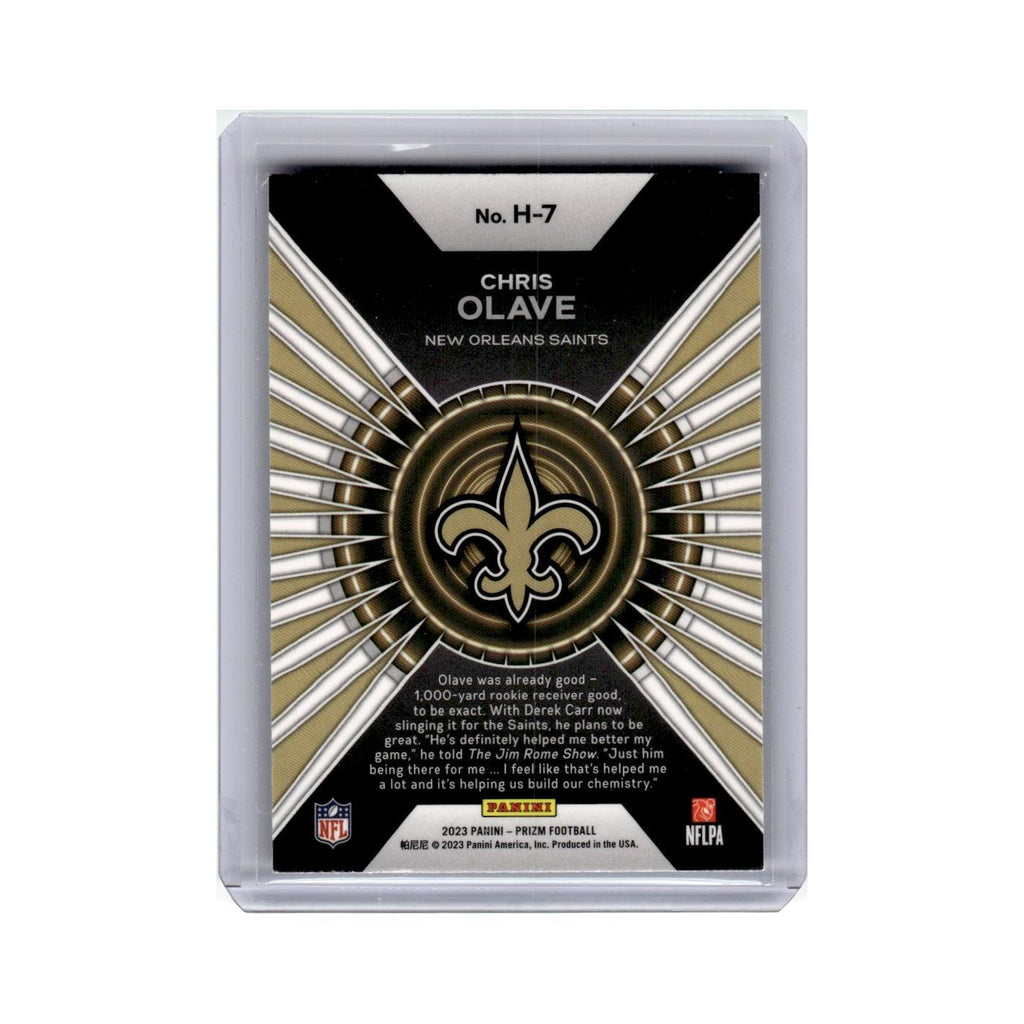 Chris Olave 2023 Panini Prizm Hype #H7 New Orleans Saints Football Card NM
