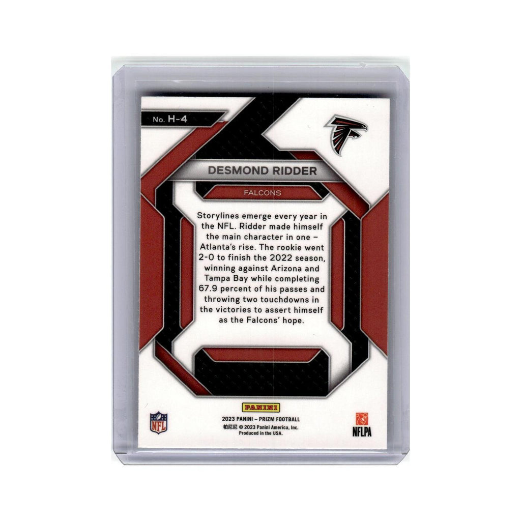 Desmond Ridder 2023 Panini Prizm Emergent #H-4 Atlanta Falcons Football Card NM