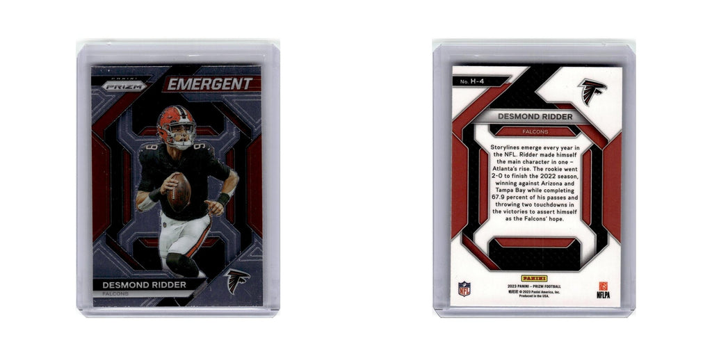Desmond Ridder 2023 Panini Prizm Emergent #H-4 Atlanta Falcons Football Card NM