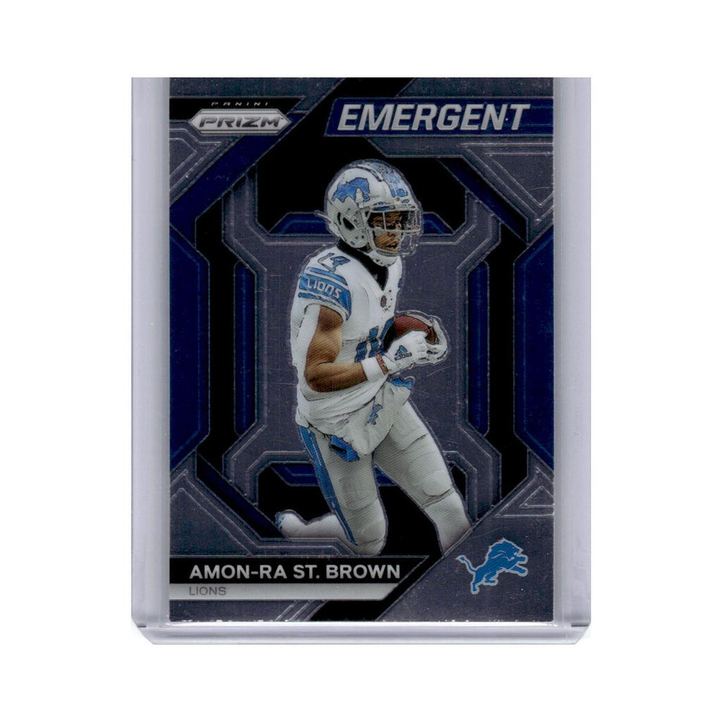 Amon-Ra St. Brown 2023 Panini Prizm Emergent #H8 Detroit Lions Football Card NM