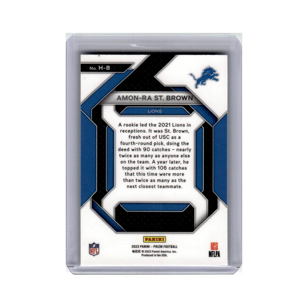 Amon-Ra St. Brown 2023 Panini Prizm Emergent #H8 Detroit Lions Football Card NM