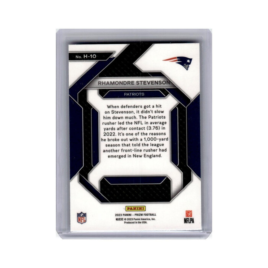 Rhamondre Stevenson 2023 Panini Prizm Emergent #H10 New England Patriots NM