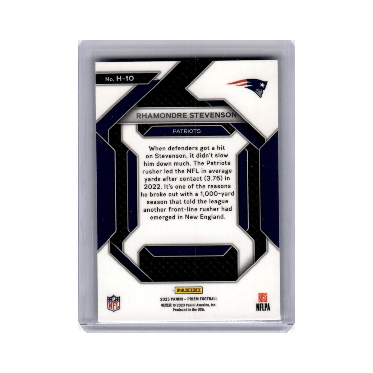 Rhamondre Stevenson 2023 Panini Prizm Emergent #H10 New England Patriots NM