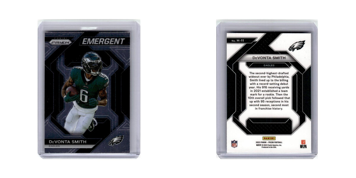 DeVonta Smith 2023 Panini Prizm Emergent #H11 Philadelphia Eagles NM