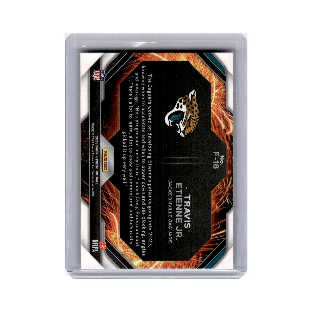 Travis Etienne Jr. 2023 Panini Prizm Fireworks #F18 Jacksonville Jaguars NM