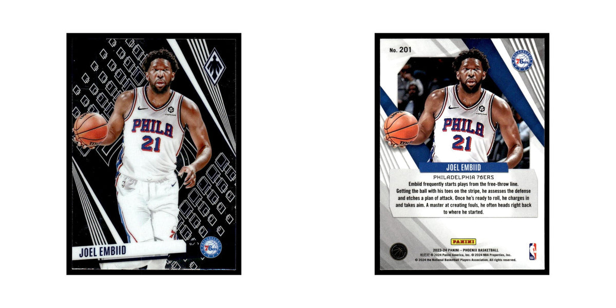 Joel Embiid 2023 Panini Phoenix #201 Philadelphia 76ers Basketball Card NM
