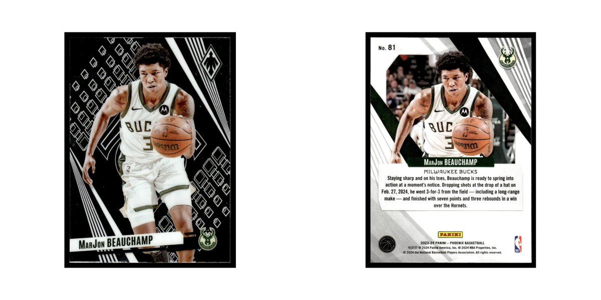 MarJon Beauchamp 2023 Panini Phoenix #81 Milwaukee Bucks Basketball Card NM