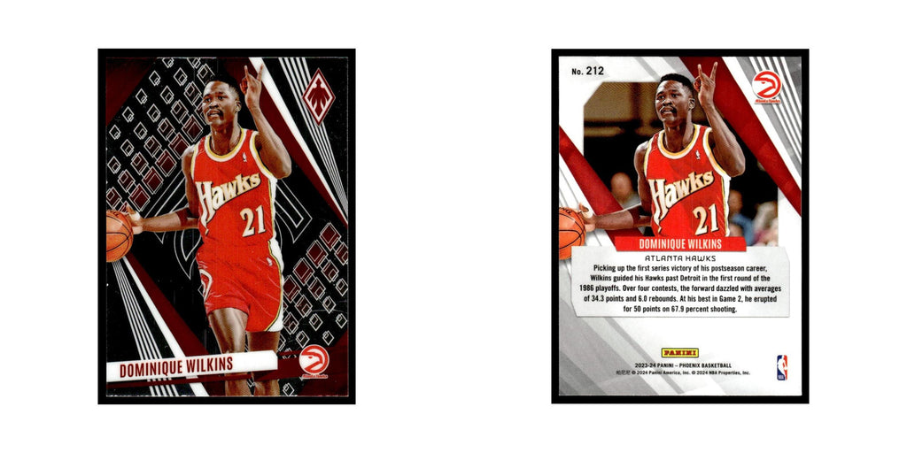 Dominique Wilkins 2023 Panini Phoenix #212 Atlanta Hawks Basketball Card NM