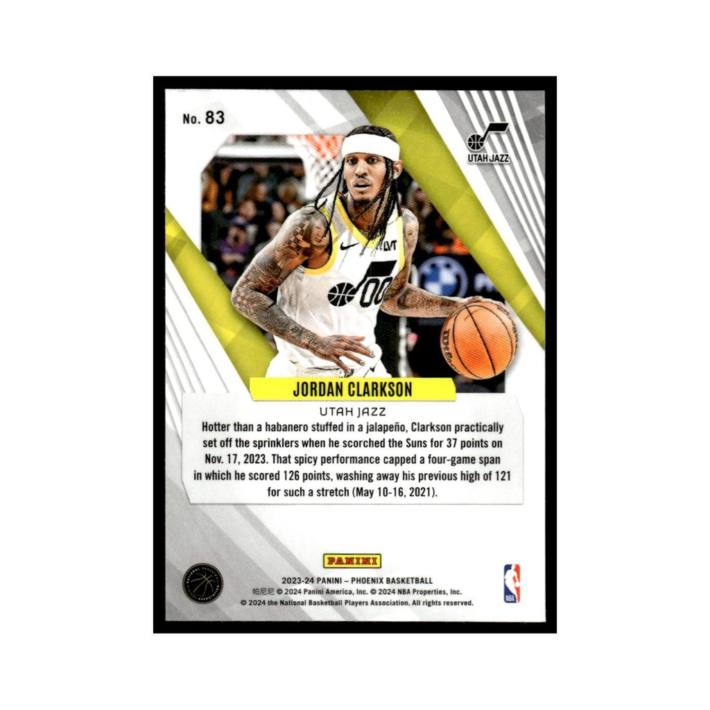 Jordan Clarkson 2023 Panini Phoenix #83 Utah Jazz Basketball Card NM