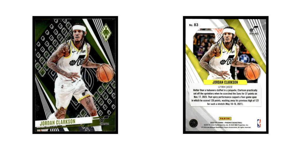 Jordan Clarkson 2023 Panini Phoenix #83 Utah Jazz Basketball Card NM