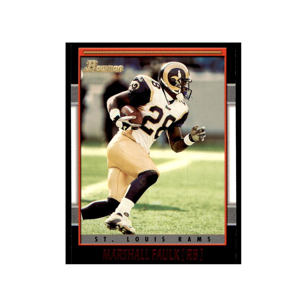 2001 Bowman Marshall Faulk Football Cards #14