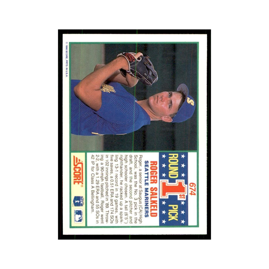 1990 Score Roger Salkeld Baseball Cards #674