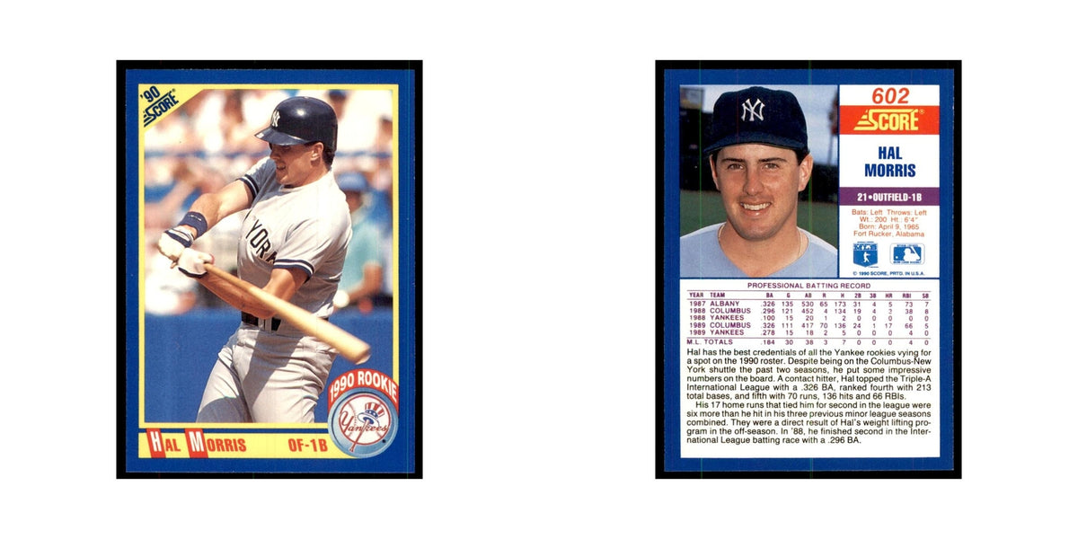 1990 Score Hal Morris RC Baseball Cards #602