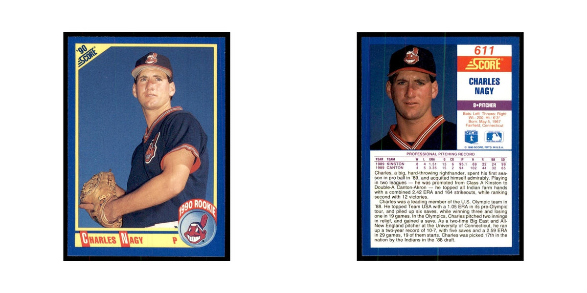 1990 Score Charles Nagy RC Baseball Cards #611