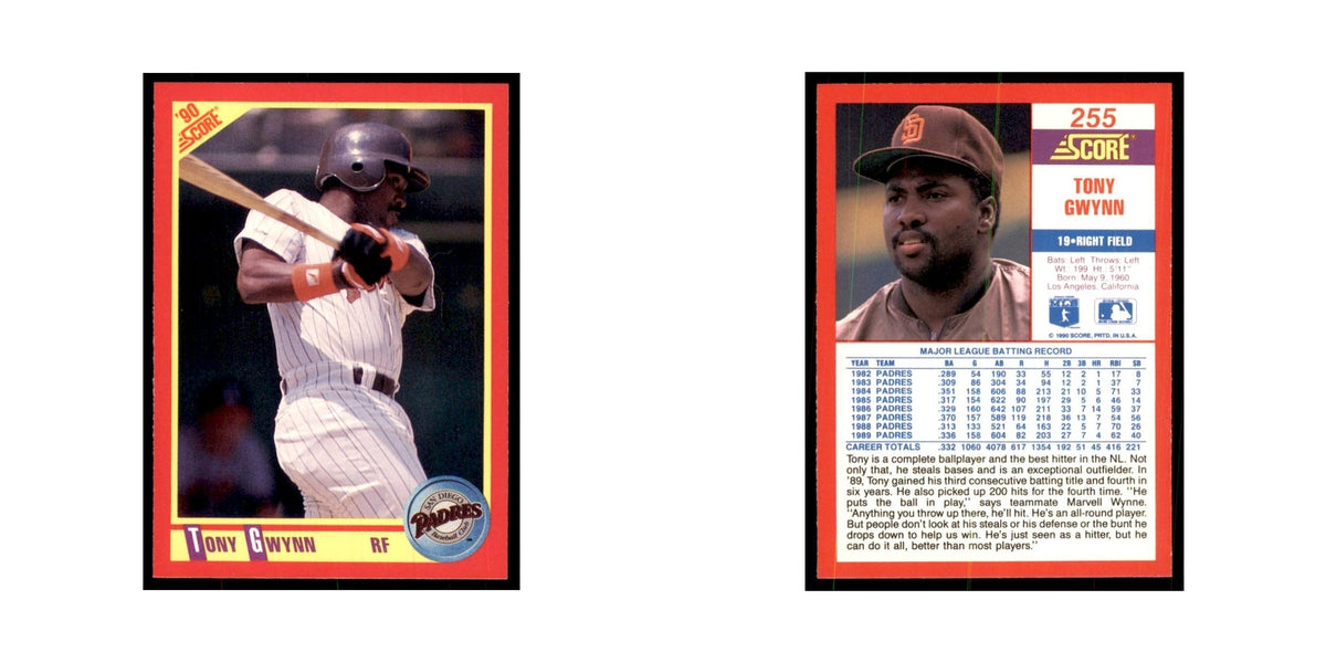 1990 Score Tony Gwynn Baseball Cards #255