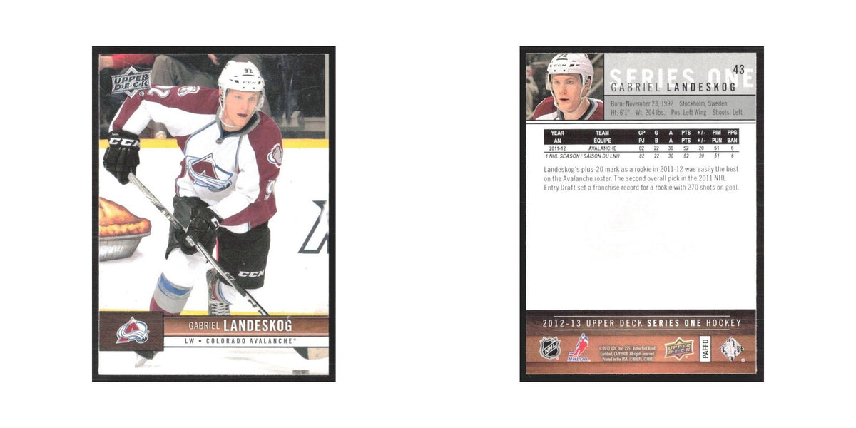 2012 Upper Deck Gabriel Landeskog Colorado Avalanche #43