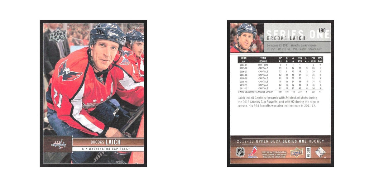 2012 Upper Deck Brooks Laich Washington Capitals #190