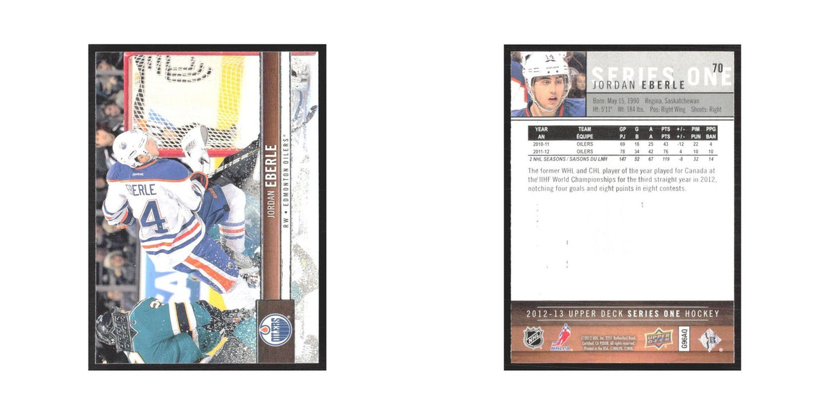 2012 Upper Deck Jordan Eberle Edmonton Oilers #70