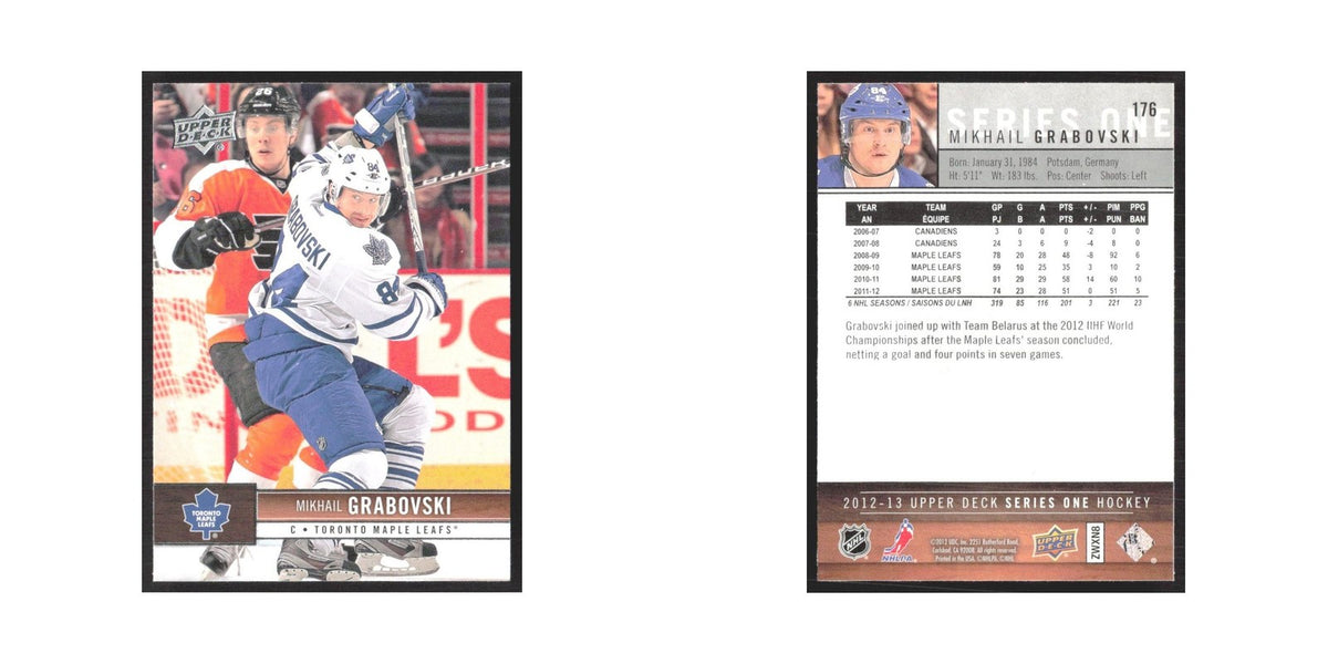 2012 Upper Deck Mikhail Grabovski Toronto Maple Leafs #176