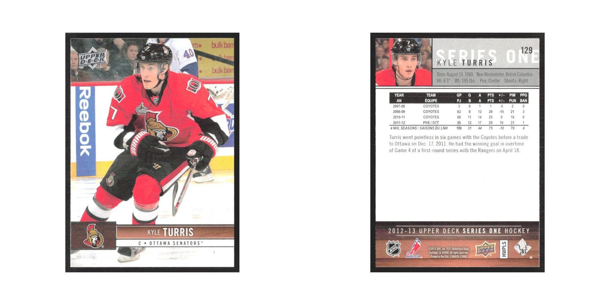 2012 Upper Deck Kyle Turris Ottawa Senators #129