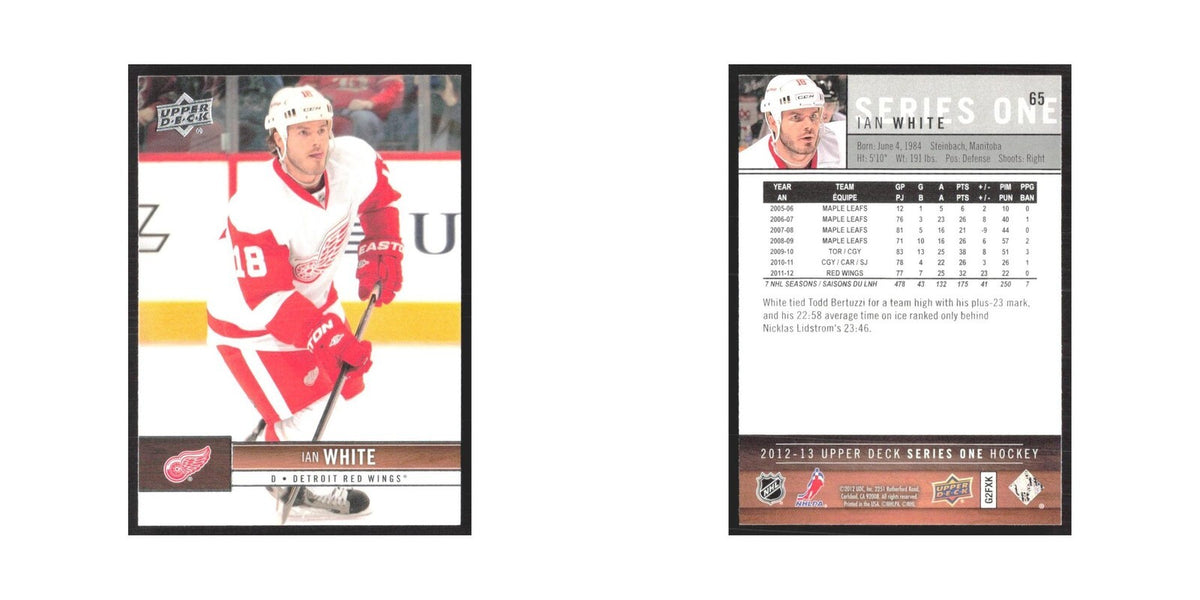 2012 Upper Deck Ian White Detroit Red Wings #65