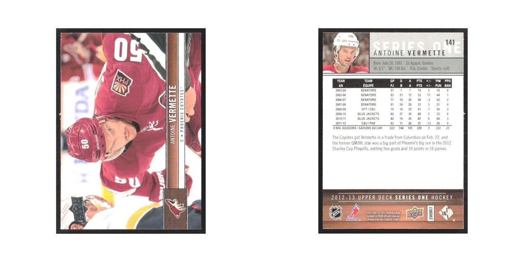 2012 Upper Deck Antoine Vermette Phoenix Coyotes #141