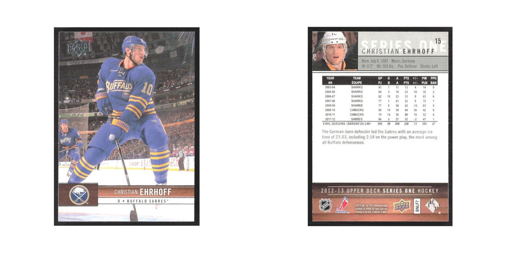2012 Upper Deck Christian Ehrhoff Buffalo Sabres #15