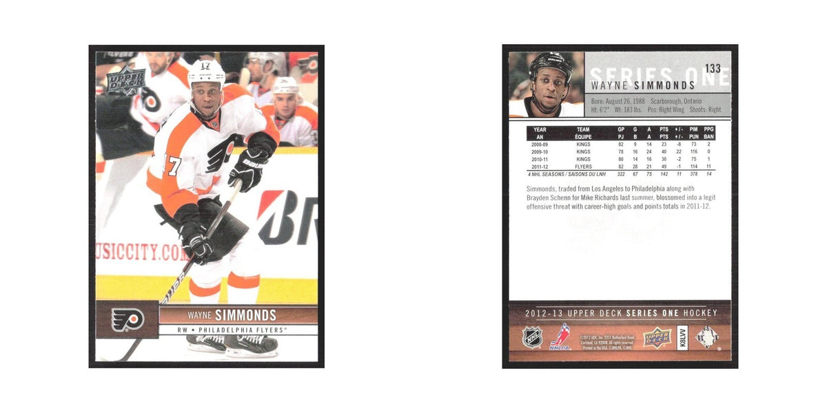 2012 Upper Deck Wayne Simmonds Philadelphia Flyers #133