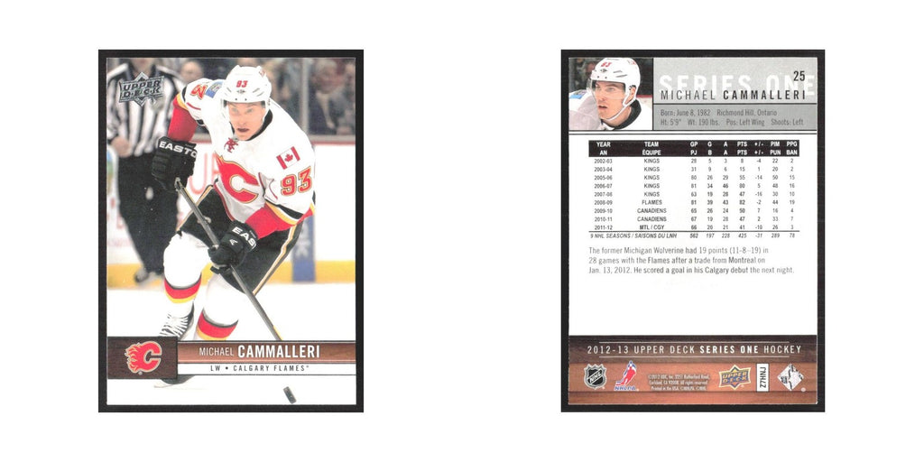 2012 Upper Deck Mike Cammalleri Calgary Flames #25