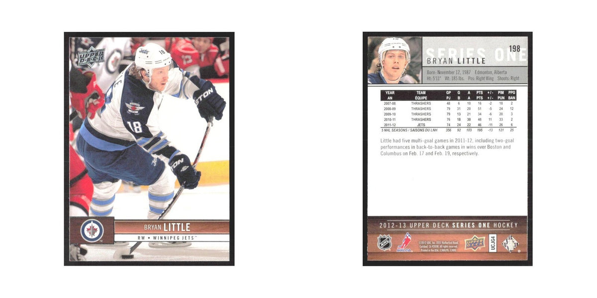 2012 Upper Deck Bryan Little Winnipeg Jets #198