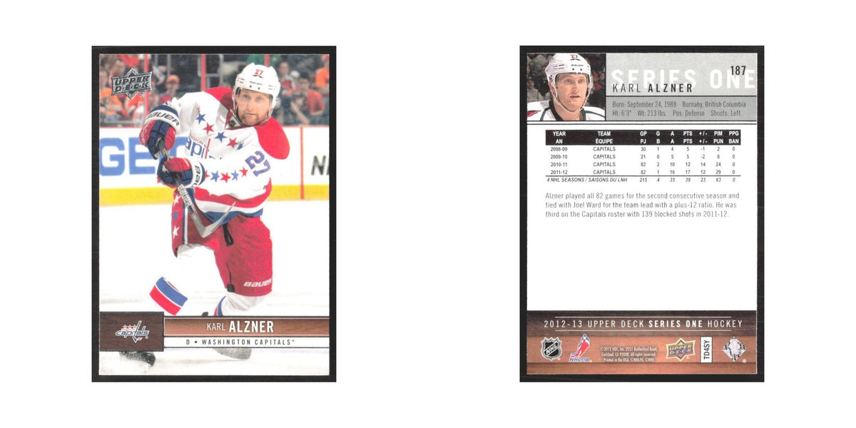 2012 Upper Deck Karl Alzner Washington Capitals #187