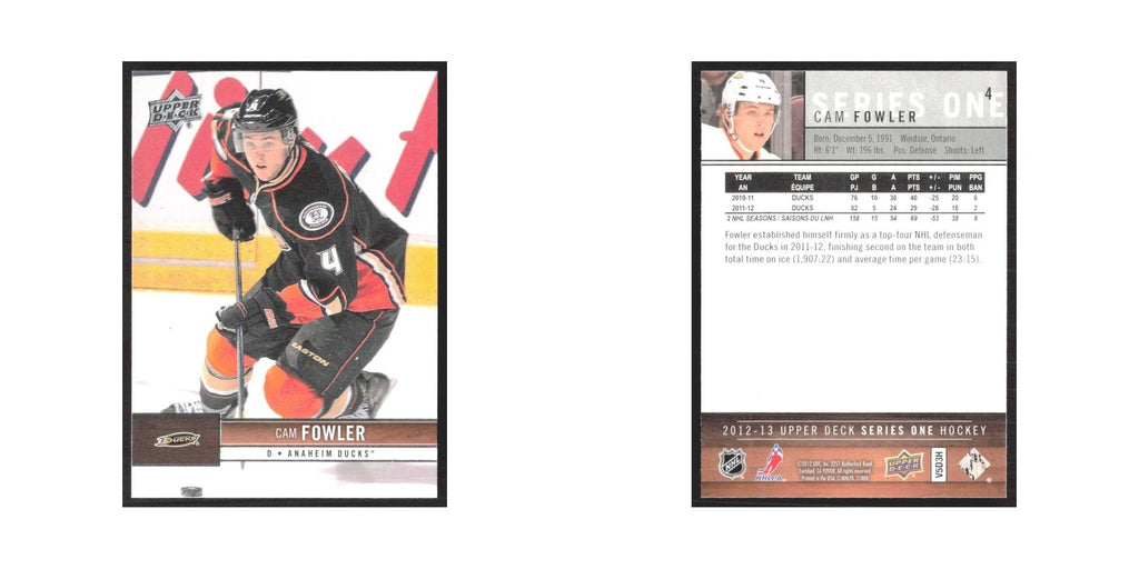 2012 Upper Deck Cam Fowler Anaheim Ducks #4