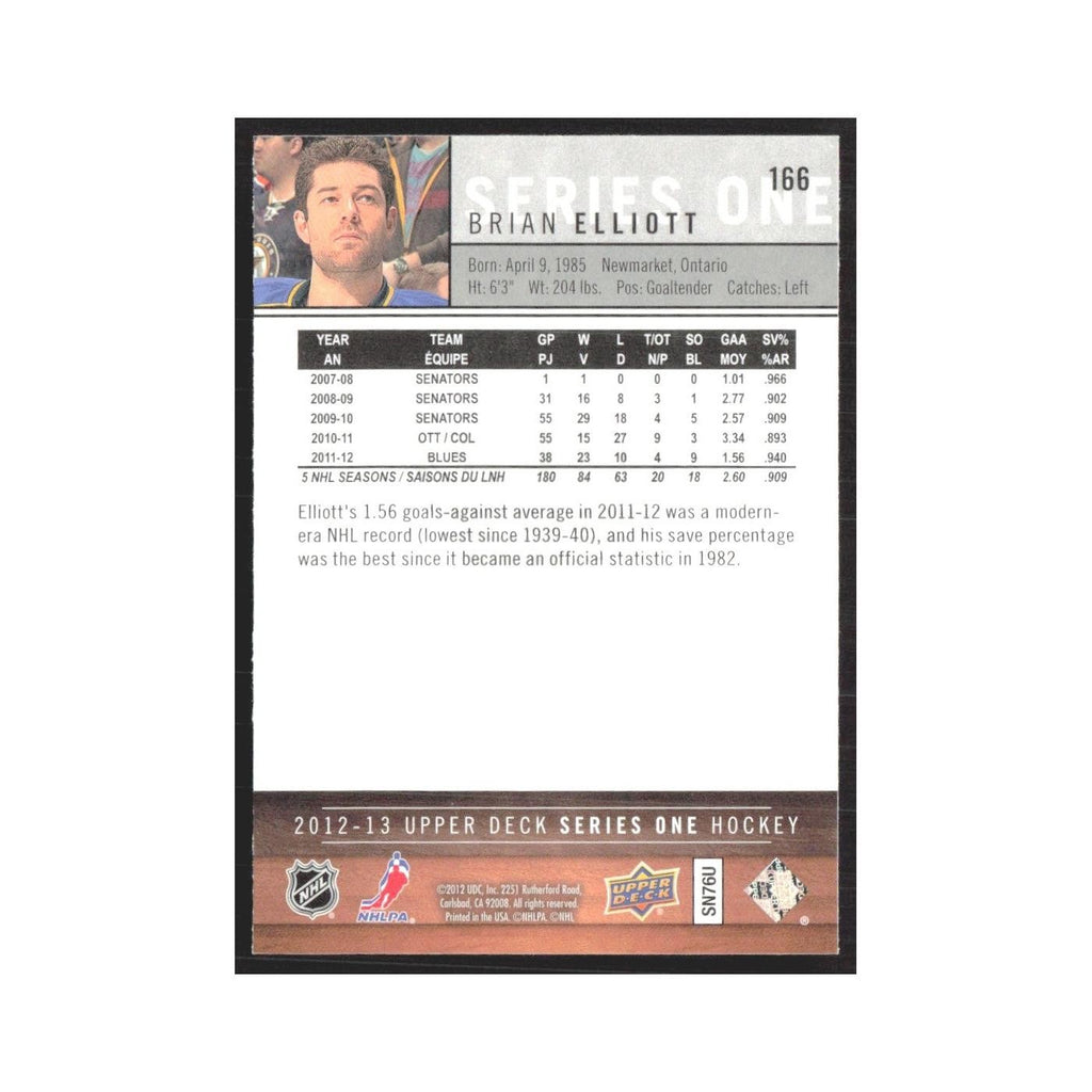 2012 Upper Deck Brian Elliott St. Louis Blues #166