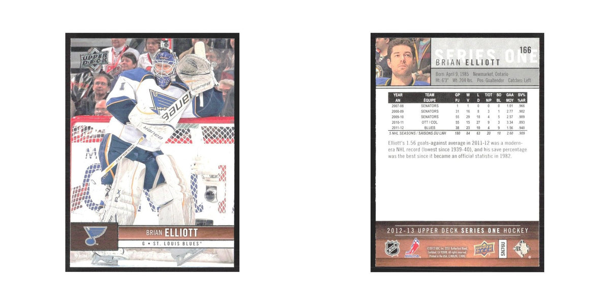 2012 Upper Deck Brian Elliott St. Louis Blues #166