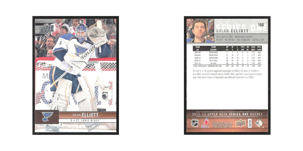 2012 Upper Deck Brian Elliott St. Louis Blues #166